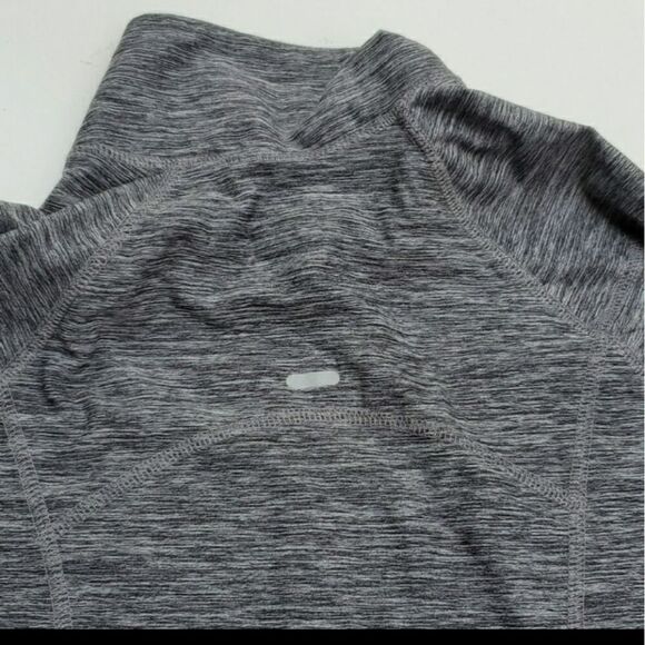 M SEMI-FITTED Half zip OLD NAVY TECH SHIRT GRAY PULLOVER POPOVER JACKET Medium - Picture 4 of 9